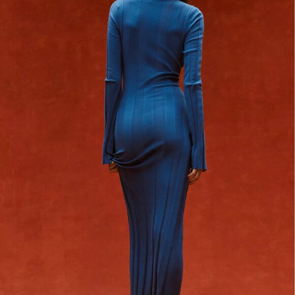 ANTHROPOLOGIE 💙Electric & Rose 💙 Nicola Sweater Midi Dress Sapphire NWT $198 - Picture 3 of 7